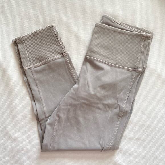 LULULEMON‎ Wunder Under Ribbed Crop Legging 23" Washed French Clay - Picture 5 of 10